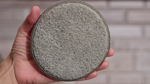 Fiber disk for stubborn dirt removal and cleaning paste Stock-Footage 261835831