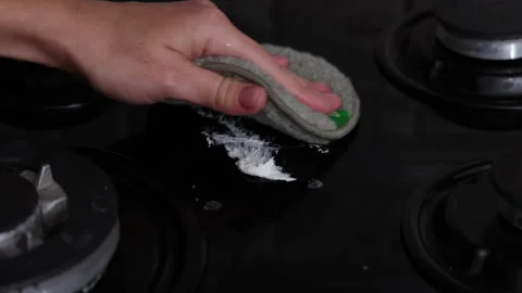 Fiber disk for stubborn dirt removal and cleaning paste Stock-Footage 261836249