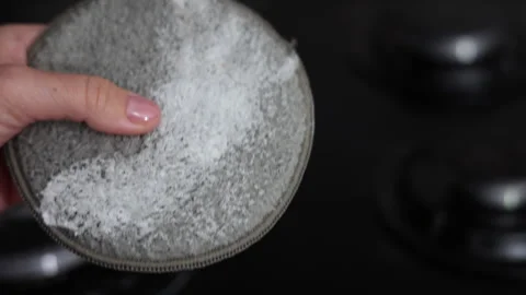 Fiber disk for stubborn dirt removal and cleaning paste Stock-Footage 261836469
