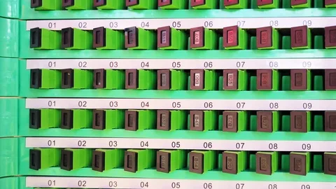 Fiber distribution panel for patch cord. Stock Footage 103503211