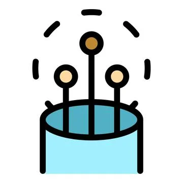 Fiber electronics icon vector flat Stock Illustration