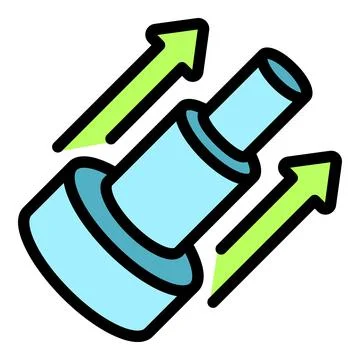 Fiber electronics icon vector flat Stock Illustration