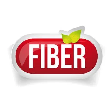 Fiber in Foods button vector Stock Illustration