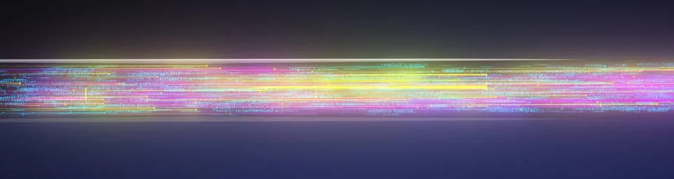 Fiber Glass Algorithm Algorithm streams over the optical fiber. 3d illustr... Foto stock