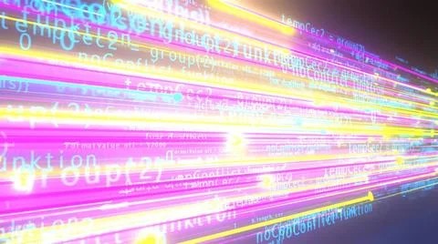 Fiber Glass Algorithm Algorithm streams over the optical fiber. 3d illustr... Stockfoto's