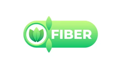 Fiber Green Logo Animation on White and Blue Background Stock Footage 310849644