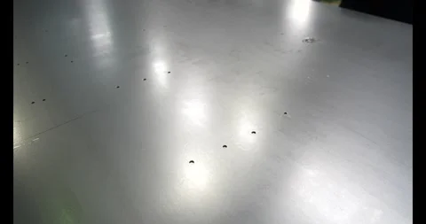 The fiber laser cutting machine cutting  machine cut the metal plate. Stock Footage 333980228