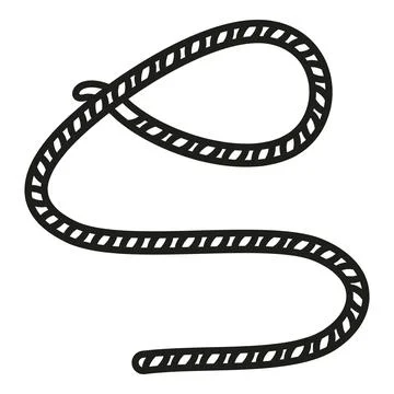 Fiber lasso icon outline vector. Western knot Illustrazione stock