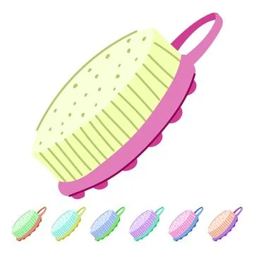 Fiber loofah shower vector cartoon graphic Illustrazione stock