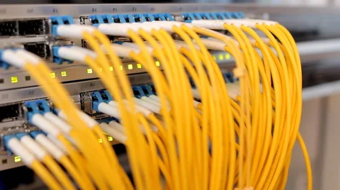 Fiber Network Server Stock Footage 52359475