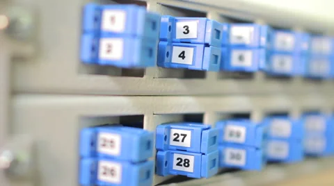 Fiber Network Server Stock Footage 53256056