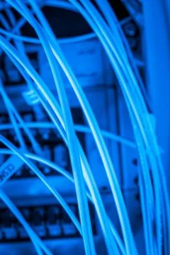 Fiber network server Stock-Fotos