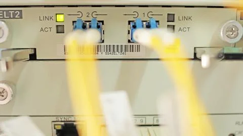 Fiber Network Server Stock Photos