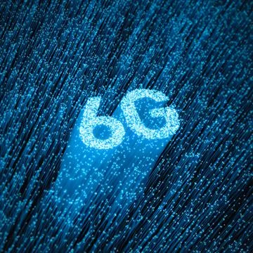 Fiber-optic 6G concept イラスト素材