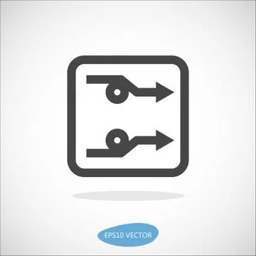 Fiber Optic Access Board Icon - Isolated Vector Illustration Stock Illustration