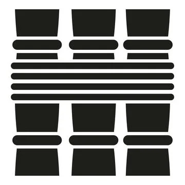 Fiber optic cable bundle networking connection icon Stock Illustration