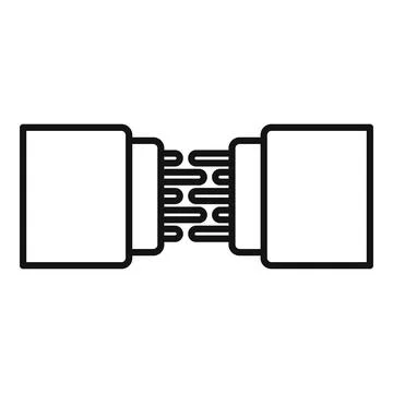 Fiber optic cable connecting showing data transferring Stock Illustration
