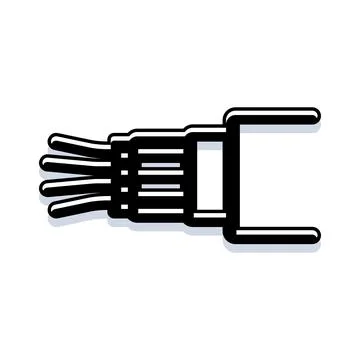 Fiber optic cable connection data network technology Stock Illustration