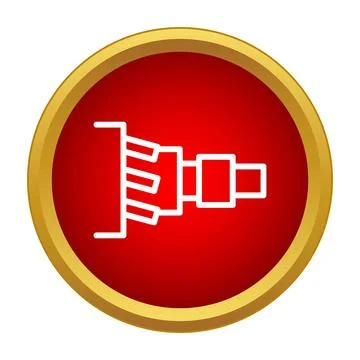 Fiber optic cable connection icon symbolizing high speed data Stock Illustration