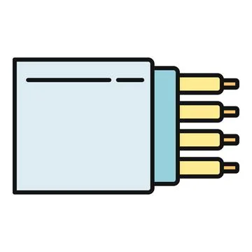Fiber optic cable connection networking data transmission Stock Illustration