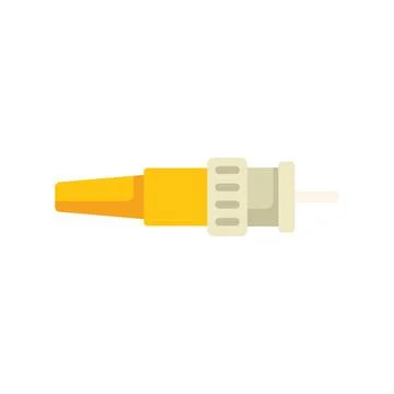 Fiber optic cable connector transmitting digital data signal Stock Illustration