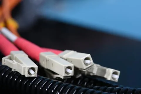 Fiber Optic Cable with Connectors Stock-Fotos