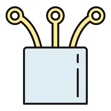 Fiber optic cable data internet connection icon Stock Illustration