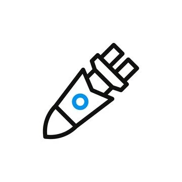 Fiber optic cable icon. Concept of communication, technology, and connection. Stock Illustration