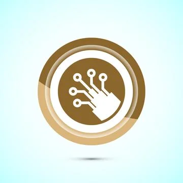 Fiber optic cable icon design illustration. Electric wire sign, digital int.. Stock Illustration