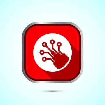 Fiber optic cable icon design illustration. Electric wire sign, digital int.. Stock Illustration