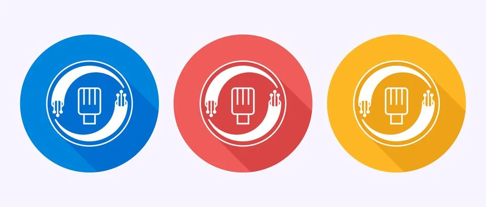 Fiber optic cable icon design illustration. Electric wire sign symbol in sh.. Stock Illustration