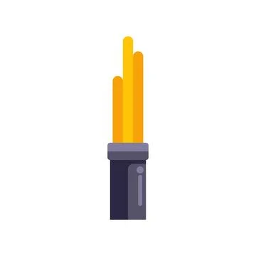 Fiber optic cable icon for high speed data Stock Illustration