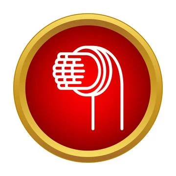 Fiber optic cable icon representing internet connection Stock Illustration