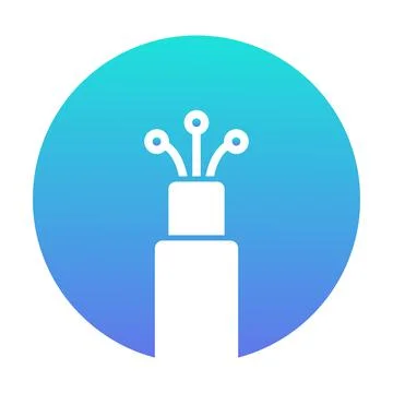 Fiber optic cable icon vector for graphic design, logo, web site, social medi Stockillustratie