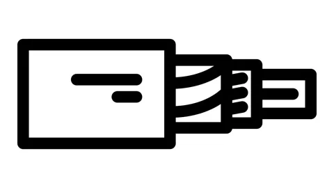 Fiber optic cable industry 3 line icon animation Stock Footage 326751387