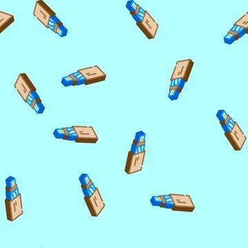 Fiber optic cable industry 3 isometric icon seamless pattern イラスト素材