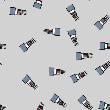 Fiber optic cable industry vector seamless pattern イラスト素材