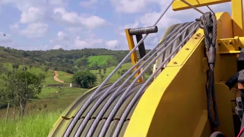 Fiber optic cable installation for rural internet access Stock Footage 342111628