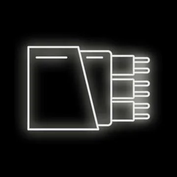 Fiber optic cable neon glow line art Stock Illustration