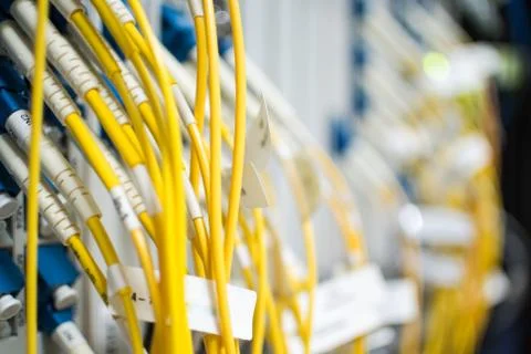 Fiber Optic Cable Network is another. Capable of receiving - transmitting dis Stock Photos