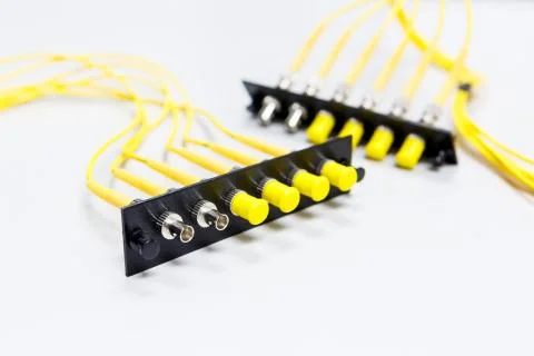 Fiber optic cable for network system Stock Photos