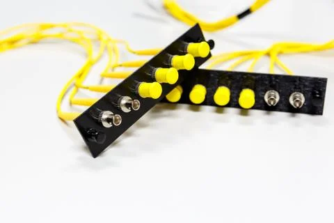 Fiber optic cable for network system Stock Photos