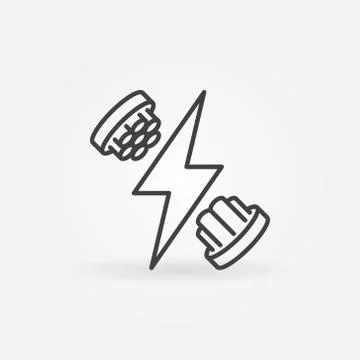Fiber Optic Cable Repair vector outline icon or logo Stock Illustration