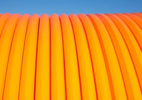 Fiber optic cable roll for broadband internet Stock Photos