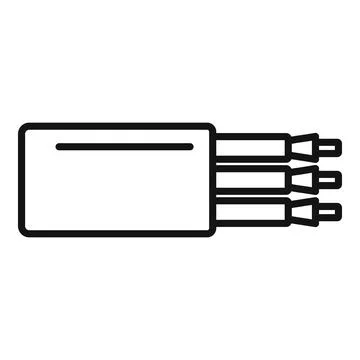 Fiber optic cable showing data transfer concept icon Stock Illustration