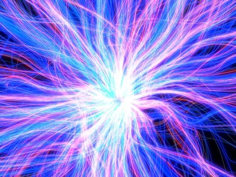 Fiber optic cable style abstract design. 3d illustration Stock Illustration