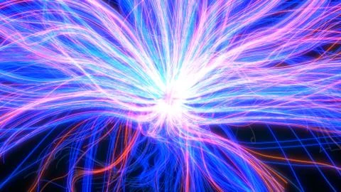 Fiber optic cable style abstract design. 3d illustration Stock Illustration