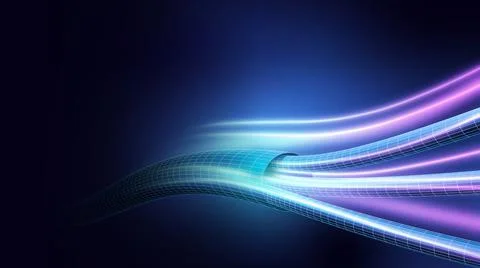 Fiber optic cable transfer data Stock Photos