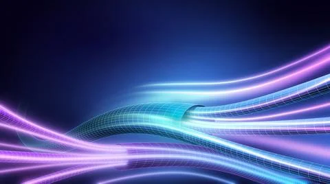 Fiber optic cable transfer data Stock Photos