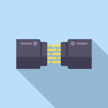 Fiber optic cable transferring data with high speed connection Stock Illustration